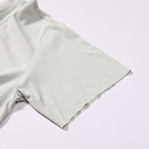 都市丽人生活家居春夏睡衣女牛奶丝抽条家居服薄款短袖长裤女士牛奶丝套装LH42B5 商品图8