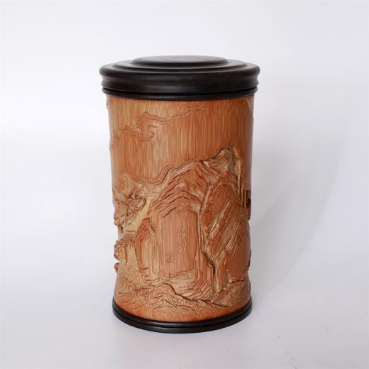 山水清音°竹雕茶叶罐 商品图3