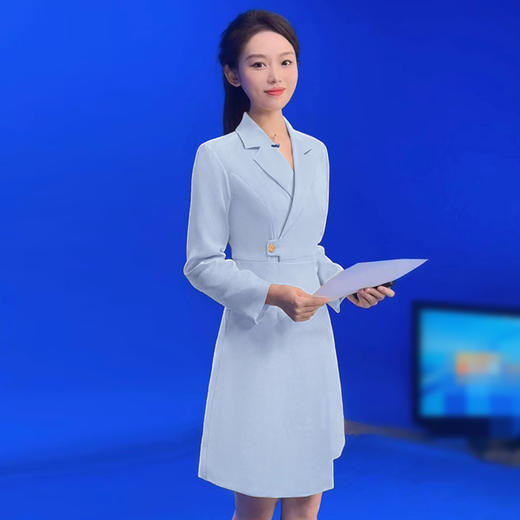 IWY/蓝色播音艺考主持人正装西装裙Q1005-L 商品图0