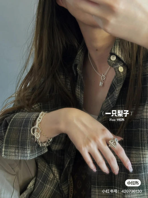 Hermès爱马仕 纯银锁头包包项链 商品图0