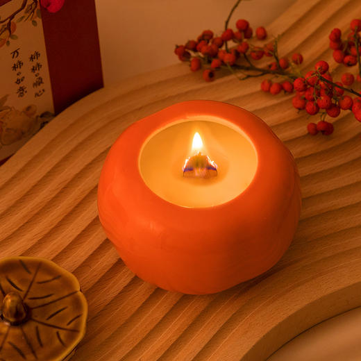 【柿柿如意，好柿成双！】甜蜜糖果香，香氛绽放，幸福如意，点燃好柿成双蜡烛。新婚、生日、节日必备礼物，营造温馨氛围！ 商品图2