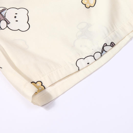 都市丽人生活家居春夏睡衣女梭织人棉家居服薄款背心短裤女士梭织棉套装LH42C8 商品图8