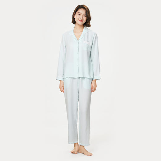 都市丽人好睡好眠春夏睡衣女软绵绵家居服薄款长袖长裤女士套装LH41A4 商品图1