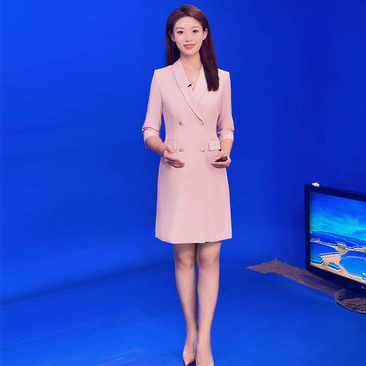 IWY/优雅粉色主持人连衣裙Q873 商品图1