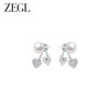 ZEGL法式爱心人造珍珠耳环女秋冬2023年新款潮耳钉复古银针耳饰品 商品缩略图0