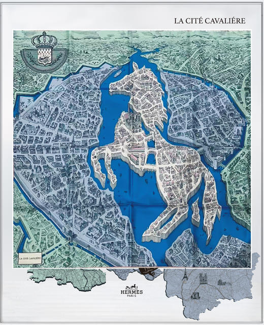 KennyZ《爱马仕-骏马之城金典款》丝巾 商品图0