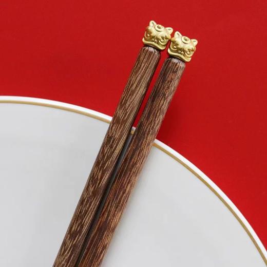 【会员礼】高档 金属头鸡翅木福筷 6双礼盒装 商品图1