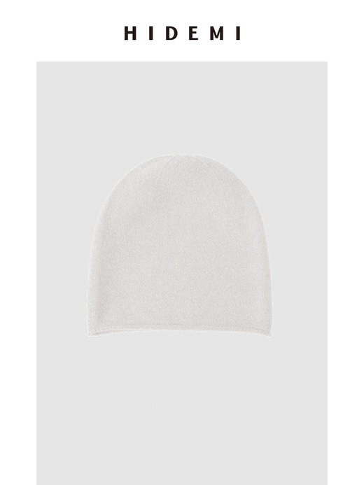 HIDEMI 美利奴羊毛套头针织帽 蓝灰色/深花灰/海鸥灰/燕麦色/羊毛白 商品图3