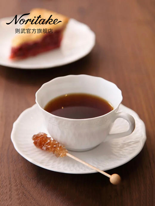 Noritake则武 cher blanc北欧风下午茶杯碟套装咖啡杯子高档茶具 商品图2