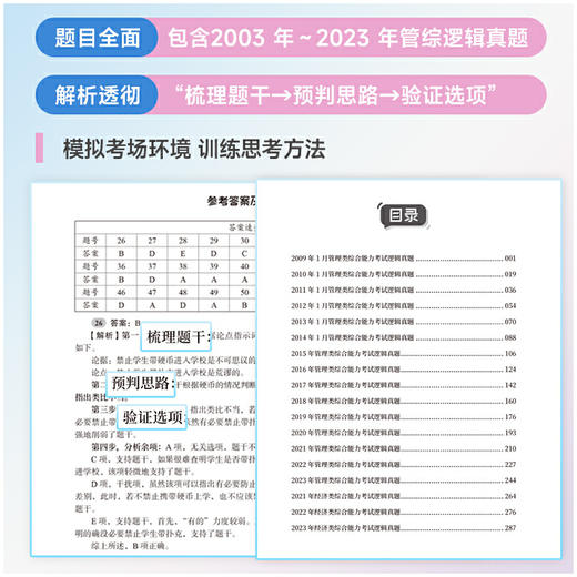 2024年199管理类联考李焕逻辑历年真题大全解 管理类与经济类综合能力逻辑历年真题 199/396联考 MBA MPA MPAcc MEM(李焕) 商品图1