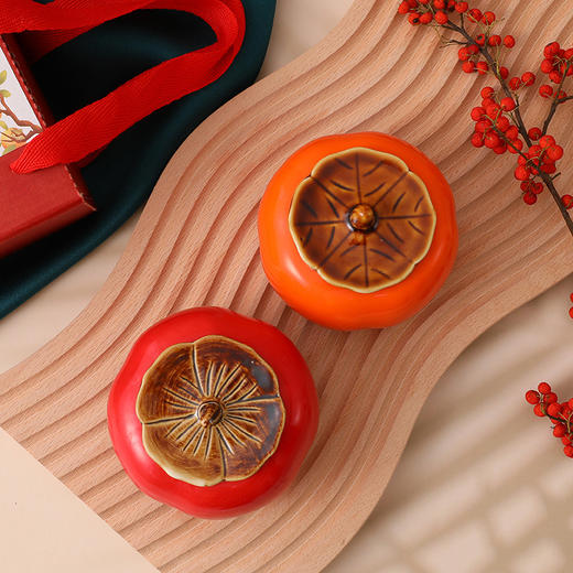 【柿柿如意，好柿成双！】甜蜜糖果香，香氛绽放，幸福如意，点燃好柿成双蜡烛。新婚、生日、节日必备礼物，营造温馨氛围！ 商品图3