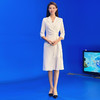 IWY/主持人西装连衣裙女白色演讲比赛艺考美容院正装场合职业装Q772 商品缩略图0