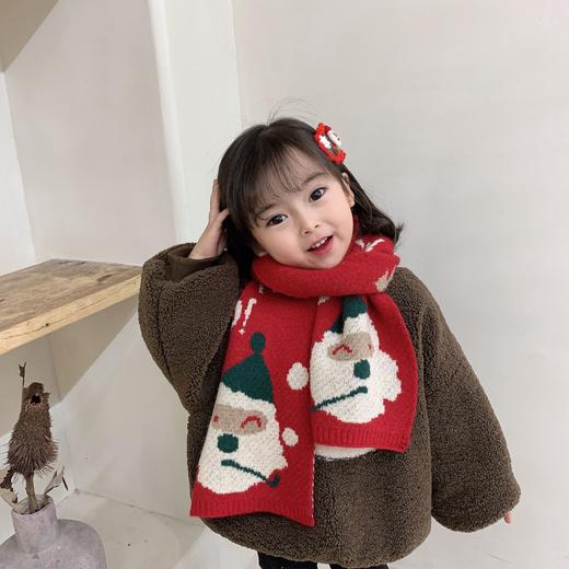 【圣诞氛围❗️儿童围巾】秋冬红色节日宝宝围脖韩版圣诞卡通男童女童围巾-dd父亲节礼物新年礼盒年货礼盒 商品图1