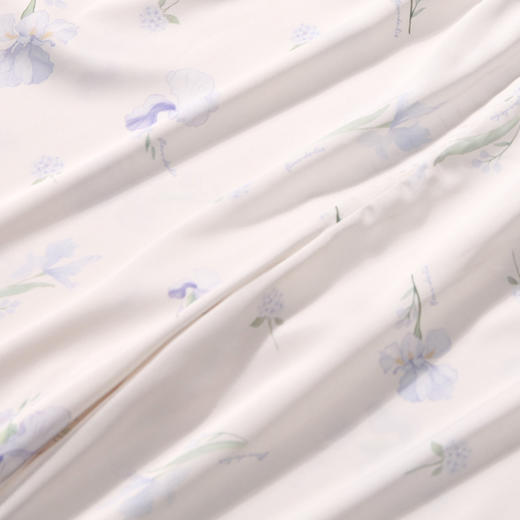 都市丽人好睡好眠春夏睡衣女冰雪丝印花家居服薄款短袖长裤+短裤女士丝质套装LH41B3 商品图4