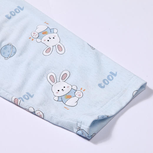 都市丽人眯雅佳好睡好眠春夏睡衣男女童针织人棉提花家居服薄款七分袖长裤童装棉质套装JH42A3 商品图7