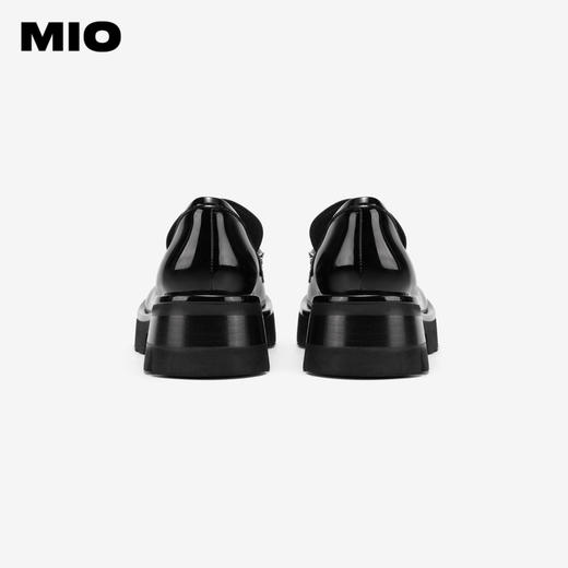 MIO米奥春季乐福鞋圆头中跟闪钻大头乐福鞋学院风单鞋M241527470 商品图4