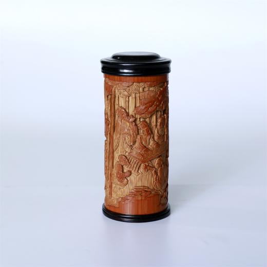 竹林七贤°竹雕茶叶罐 商品图0
