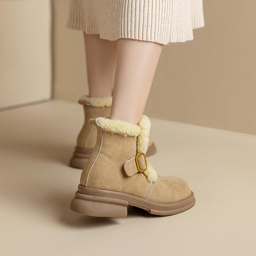 冬季新款，巨保暖羊羔毛厚底马丁靴XWJ-X180-18 商品图4