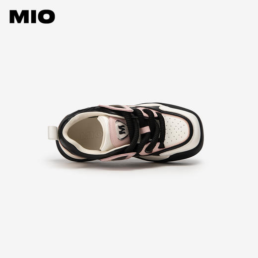 MIO米奥春季拼色厚底休闲板鞋撞色舒适显高运动女鞋M241561503 商品图2