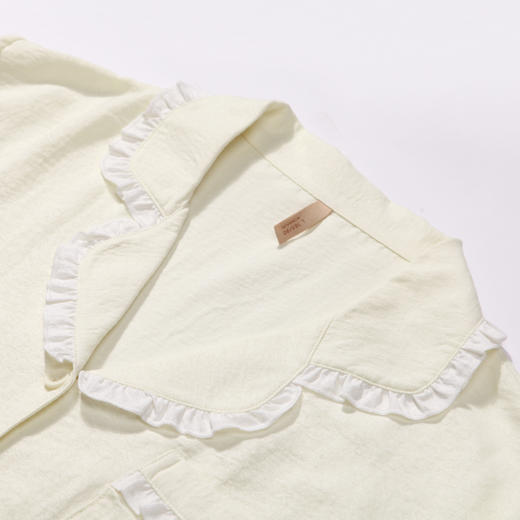 都市丽人生活家居春夏睡衣女软绵绵压花家居服薄款短袖长裤女士套装LH41C5 商品图5