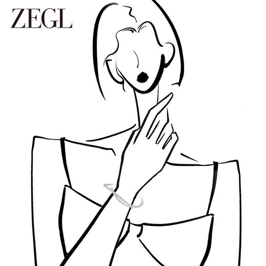 ZEGL设计师手镯闺蜜女生手链轻奢小众精致2023年新款冷淡风手饰品 商品图1