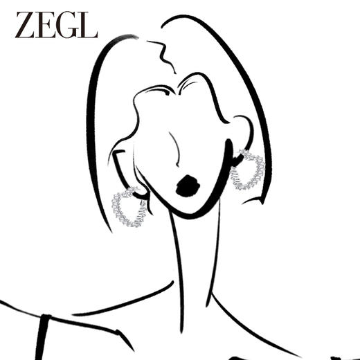 ZEGL法式爱心耳圈女2023新款爆款秋冬高级感耳环耳钉耳扣银针耳饰 商品图1