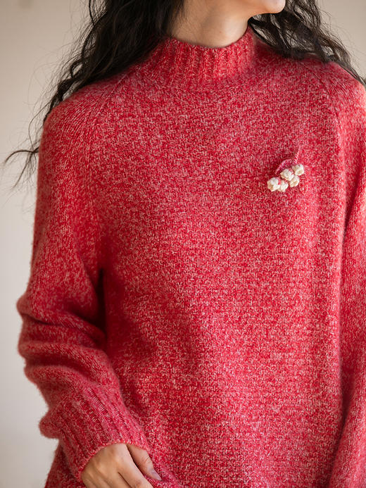 牧衣游原创 毛织手钩花胸针朴实百搭趣味 忘忧【不支持会员折】 商品图3