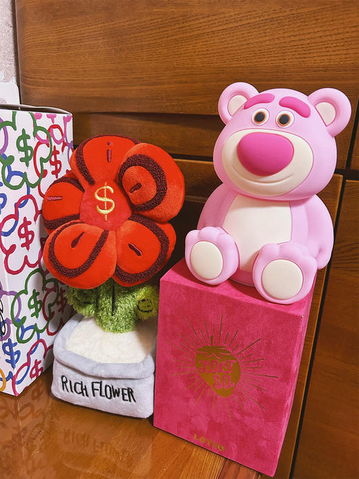 Rich Flower 有钱花 毛绒摆件 30cm 红色 商品图2
