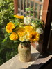 【想你时风起】金枝玉叶玫瑰3支黄色系多头玫瑰2支绿心迷你向日葵3支白色洋牡丹3支/份 商品缩略图10