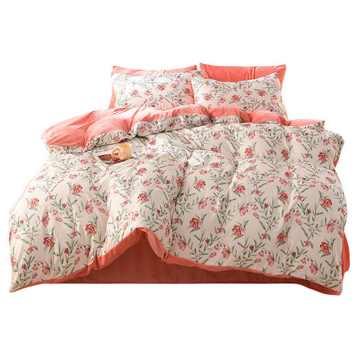 提花竺小棉+宝宝绒四件套，加厚保暖床单被套四件套YS-029 商品图4