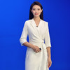 IWY/主持人西装连衣裙女白色演讲比赛艺考美容院正装场合职业装Q772 商品缩略图1