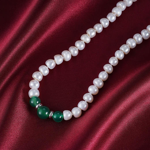 子佩集珍珠项链【ZXLTJ8-9】【ZXLTJ10-11】绿玛瑙2312 商品图0