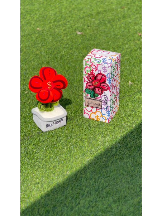 Rich Flower 有钱花 毛绒摆件 30cm 红色 商品图6
