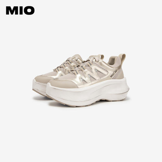 MIO米奥春季圆头高跟时尚休闲鞋酷感厚底舒适潮流运动鞋女M241586183 商品图3