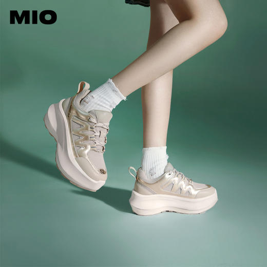MIO米奥春季圆头高跟时尚休闲鞋酷感厚底舒适潮流运动鞋女M241586183 商品图0