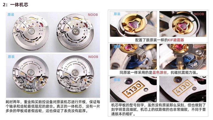 N厂复刻劳力士手表迪通拿v4版4130机芯对比原装 评测