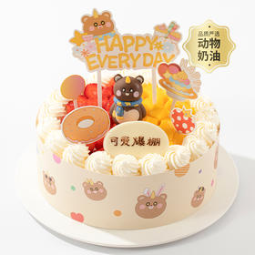 【熊熊可爱多】2种水果堆满蛋糕，孩子喜欢的清甜滋味（长沙ZJ）