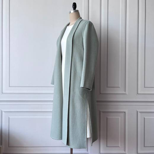 浪漫情怀—青果领系带双面呢大衣 - 百搭秋冬中长款外套  2106011 商品图3