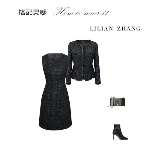 赫本风圆领小香风A摆背心裙 - 优雅轻奢复古风修身马甲裙 2101047 商品图4