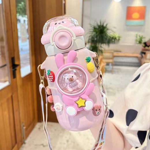 【保温！大容量满足你的口渴】新款学生不锈钢保温杯，高颜值儿童316食品级水杯大容量吸管杯子，直饮吸嘴 密封硅胶 圆润杯口 便携提环 商品图3