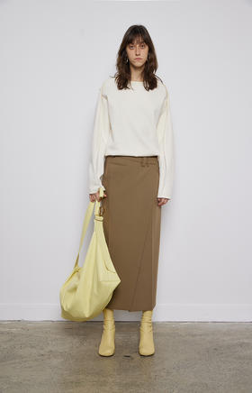 立体条纹宽松长袖T恤