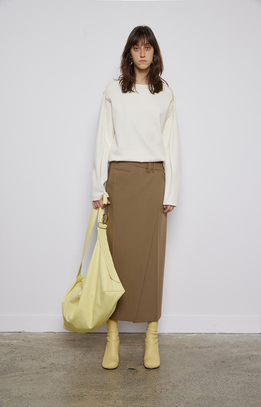 立体条纹宽松长袖T恤 商品图0