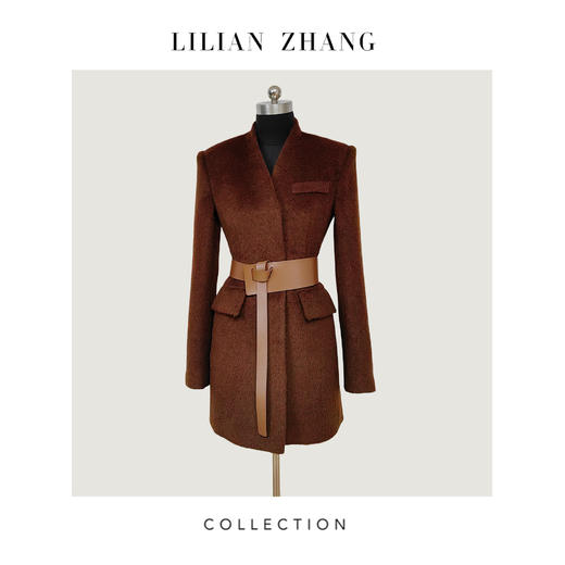 C系列—都市力量——至简新潮——挚爱羊驼绒短款大衣 2305047 商品图3