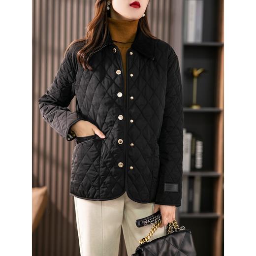 原形短款薄棉服女2023新款秋冬韩版小个子菱格设计感小众棉袄外套 商品图4