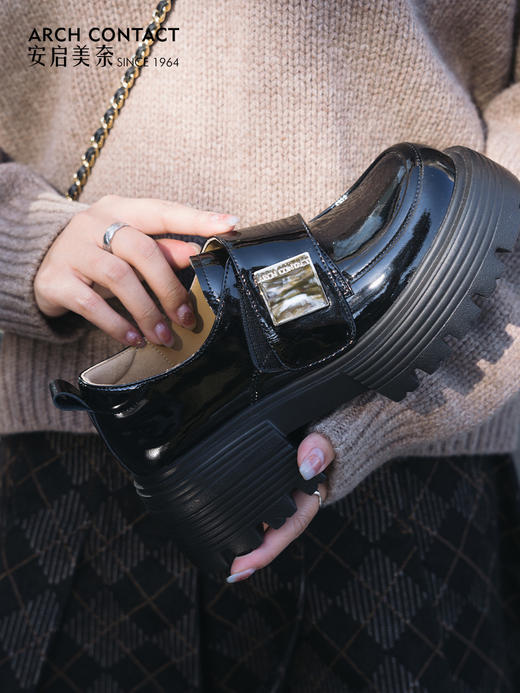 ARCHCONTACT安启美奈轻量厚底魔术贴乐福鞋52878 商品图4