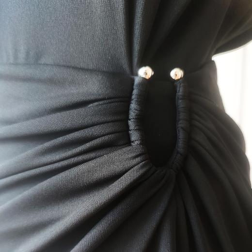 定制—奢华都市—摩登ALL BLACK、—3D褶长袖简约小黑裙  2301093 商品图2