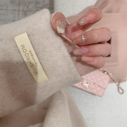 金蘑菇菇 粉金标线 手工坊大衣 / 高品质 宽松慵懒洋气中长款大衣 商品图1