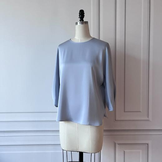 衣橱挚爱— 极简连袖衬衫、纯色宽松圆领 2302005 商品图3