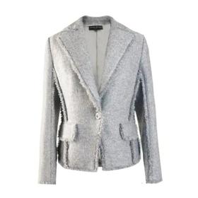 优雅百搭-小香风西服外套 - 通勤显瘦粗花呢女装秋冬西装 1805025