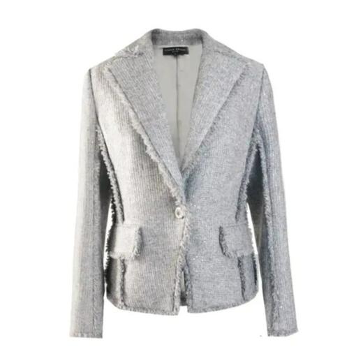 优雅百搭-小香风西服外套 - 通勤显瘦粗花呢女装秋冬西装 1805025 商品图0